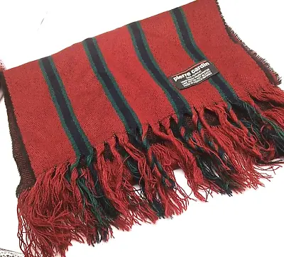 Pierre Cardin Scarf 12x62  Lightweight Red Striped Mens • $10.97