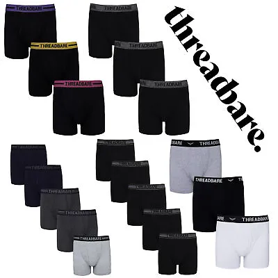 Threadbare Men's  Boxer Shorts 3 Or 5 Pack Stretch Underwear Jersey Underpants • £14.44