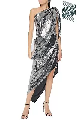 RRP €397 MM6 MAISON MARGIELA Multiway Wrap Dress One Size Disco Ball Metallic • £99.99