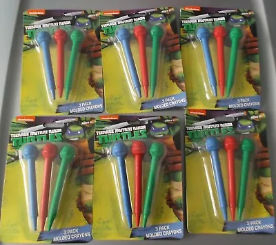 Nickelodeon Teenage Mutant Ninja Turtles 3 Pack Molded Crayons - Lot Of 6 - Nip • $10.99