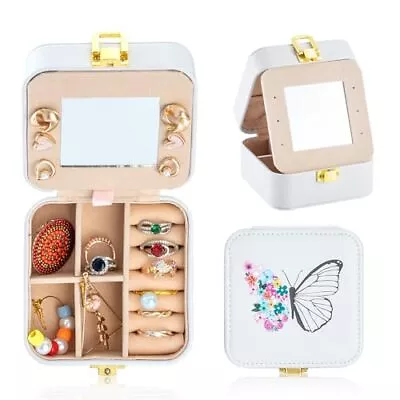 Travel Jewelry Box Small Jewelry Organizer Travel Essentials Mini Jewelry Cas... • $25.18