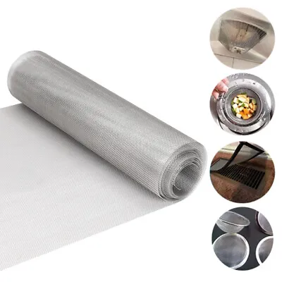 Fine Stainless Steel Woven Wire Mesh Filter Grading Sheet Grill Net Heavy Gauze • £7.95