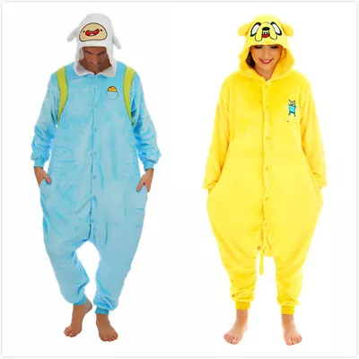 Adventure Time Finn Jake Onesiee Kigurumi Fancy Dress Costume Pyjamas Sleep Wear • £14.99