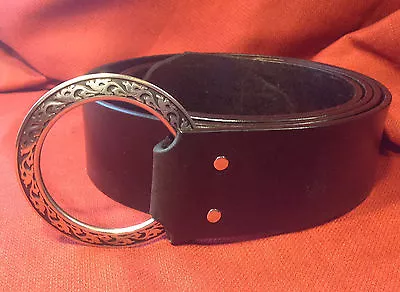 2.5  Wide Medieval Ring Belt Black Or Brown SCA Faire Sword Pirate Rennie • $51