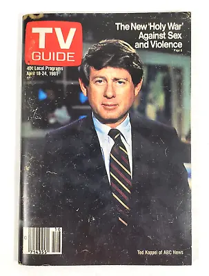 1981 TV Guide April 18-24 Ted Koppel Barbara Mandrell TV Holy War No Label • $9.99