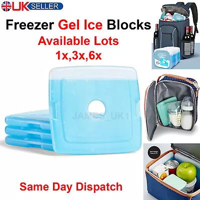 Reusable Slim Ice Pack For Cool Lunch Box Freezer Blocks Cooler Long Lasting Gel • £3.49