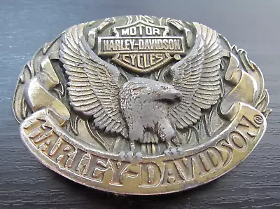 Harley-Davidson Belt Buckle Eagle Vtg 1992 Siskiyou Belt Buckle Co. USA • $18.99