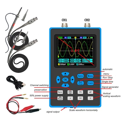 £124.09 • Buy Handheld Digital Oscilloscope 2 Channel LED Oscilloscope Multimeter