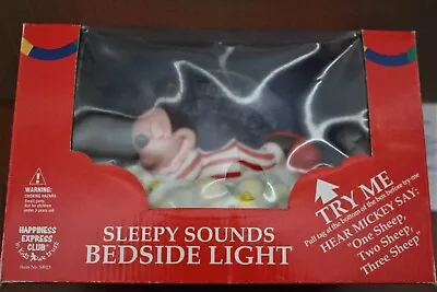 Mickey Mouse Talking Nightlight Sleepy Sounds Vintage 1995 Bedside Light NIB • $18