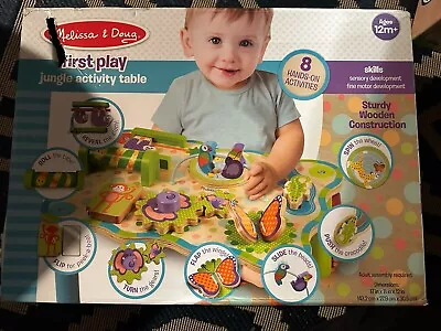 Melissa & Doug First Play Children?s Jungle Wooden Activity Table For Toddlers • $35