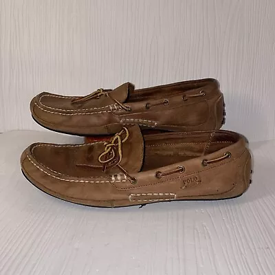 Polo Ralph Lauren Men's Wyndings Slip-On Leather Loafers Brown Size 10.5D • $25