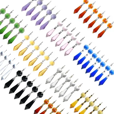 10 Chandelier Glass Crystals Sun Catcher Leaf Drops Prisms Garden Droplet #40 • £5.99