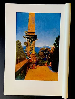 Maxfield Parrish “Gardens/Isola Bella” Original From 1904 Italian Villas/Gardens • $25