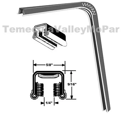 Flexible Window Run Channel For 1930-1948 Plymouth - Dodge - DeSoto - Chrysler • $67.88