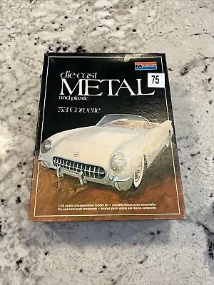 Vintage Monogram 1-24 Die Cast Metal 53 Corvette Convertible Open Box • $22