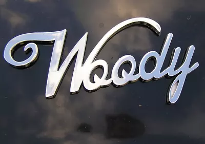 WOODY CAR BADGE Chrome Metal Emblem *NEW & UNIQUE Suit FORD • $46.99