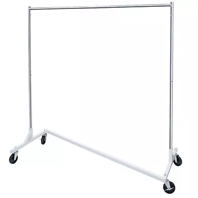 $46.58 • Buy Garment Rack Rolling Collapsible Clothing Shelf Z-Base With Wheels Commercial