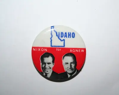 1968 Nixon And Agnew President Campaign Button Political Pinback Pin Idaho • $9.99