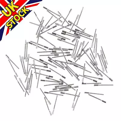 100Pack Steel Wrist Watch Stem Extender Winding Extensions Extended Crown Rods D • £12.58