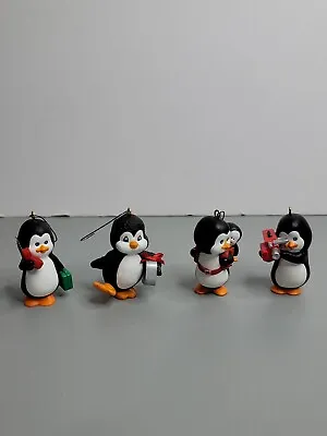 Lot 4 Vintage PENGUIN Christmas Hallmark Ornaments Miniature Friend 1986 1990  • $14.90