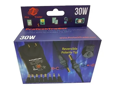 3v-12v AC/DC Universal Power Adapter 30W 2500ma Reversible Polary USB Port 8 Tip • $12.02