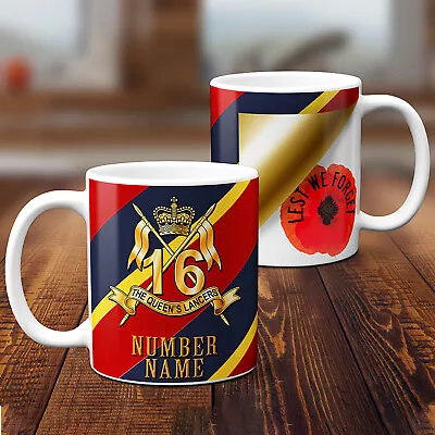 Personalised 16th 5th Lancers Mug British Military Queens Cup Remembrance TRM61 • £12.95