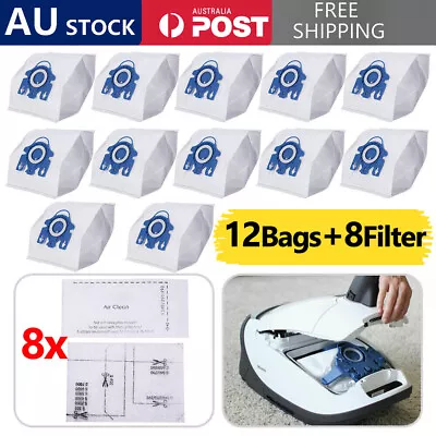 12x Vacuum Cleaner Bags For Miele 3D GN COMPLETE C2 C3 S2 S5 S8 S5211 Models NEW • $17.59