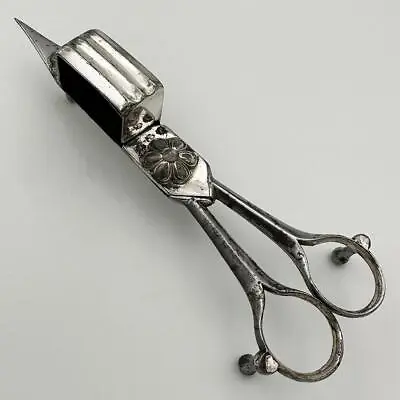£25 • Buy CANDLE SNUFFER SCISSORS CLOSE SILVER PLATED 19th Century