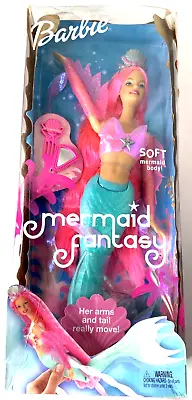 Mattel Barbie Mermaid Fantasy Soft Body Doll #56759 Vtg 2002 Pink Hair New • $229.96