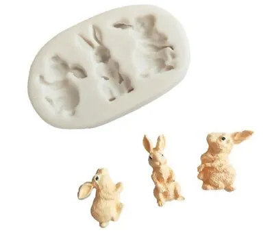 £3.99 • Buy Bunny Rabbit Rabbits Easter Animal Spring Silicone Mold Mould Cake Icing 