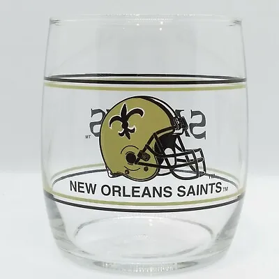 $14.95 • Buy Vintage 80's Libbey NFL NEW ORLEANS SAINTS Helmet Logo Cocktail Rocks Bar Glass