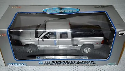 Welly 1999 Chevy Silverado Z71 Extended Cab Sportside Box DieCast 1:18 Model #35 • $99.99
