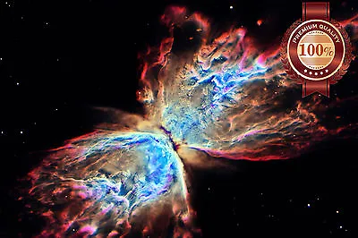 New N2 Blue Butterfly Nebula Hubble Space Photo Home Art Print Premium Poster • $7.69
