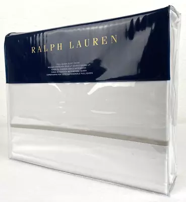  Ralph Lauren FULL QUEEN Palmer Percale 100% Cotton Pale Flannel Duvet Cover • £96.37