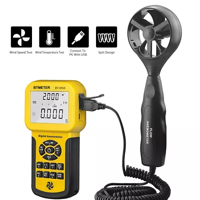 Digital Pro CFM Anemometer HVAC Wind Speed Meter Air Flow Velometer Temp Tester • $58.70