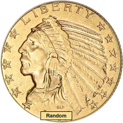 US Gold $5 Indian Head Half Eagle - XF Condition - Random Date • $662.75