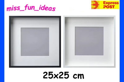 $29.99 • Buy IKEA SANNAHED Black White Fiberboard Picture Photo Frame 25x25cm Poster Print