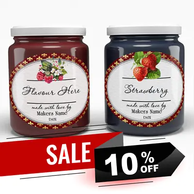£2.75 • Buy Auburn Personalised Christmas Jam Pot Lid Jar Labels Stickers Conserve