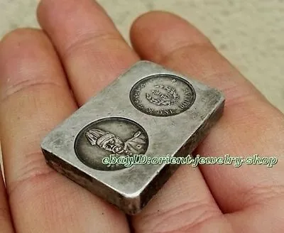 CollectibleChina Ancient Qing Dynasty Handwork Miao Silver Silver Ingots Statues • $7.78