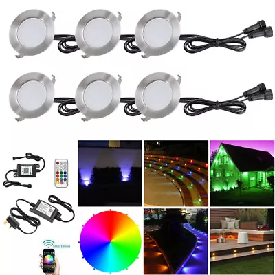 61MM RGBW Led Decking Lights IP67 WiFi Controller Led Plinth Lights Kitchen Lamp • £11.39