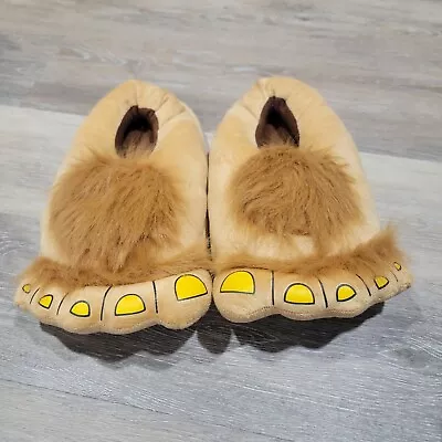 Fuzzy Brown Big Foot Slippers Monster Claw House Shoes  • $20