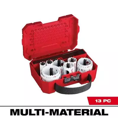 Milwaukee Hole Saw Set 13-PCS General Purpose Bi-Metal W/ Brad/Pilot Point+Case • $96.96