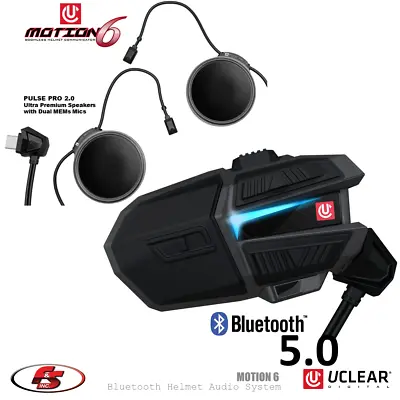 NEW UClear Motion 6 Bluetooth Helmet Audio System Dual Kit Snowmobile Motorcycle • $459.95