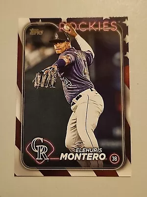 2024 Topps Series 1 ELEHURIS MONTERO Independence Day /76 #341 Rockies VG-EX+ • $3.99