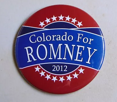 Mitt Romney 2012 Colorado Campaign Pin Button Political • $0.99