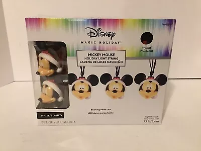 Disney Magic Holiday Blinking Mickey Mouse 8 LED Light String Christmas - New • $14.95