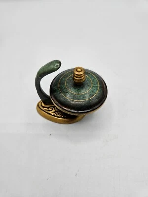 $25 • Buy VTG. Hakuli Brass And Enamel Saccahrin Server Israel