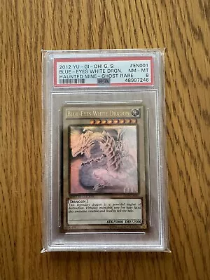 Blue-Eyes White Dragon GLD5-EN001 Ghost Rare Limited Edition PSA 8 Yugioh • £145