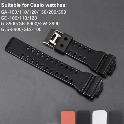 For Casio G-Shock G-8900 GA-100/110 GD-100 Rubber Replacement Watch Band Strap • $13.96