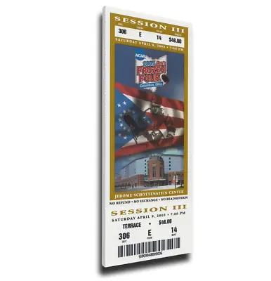 NCAA 2005 Frozen Four Hockey Mega Ticket 33  X 13  Wall Decor Art Columbus OH • $49.99